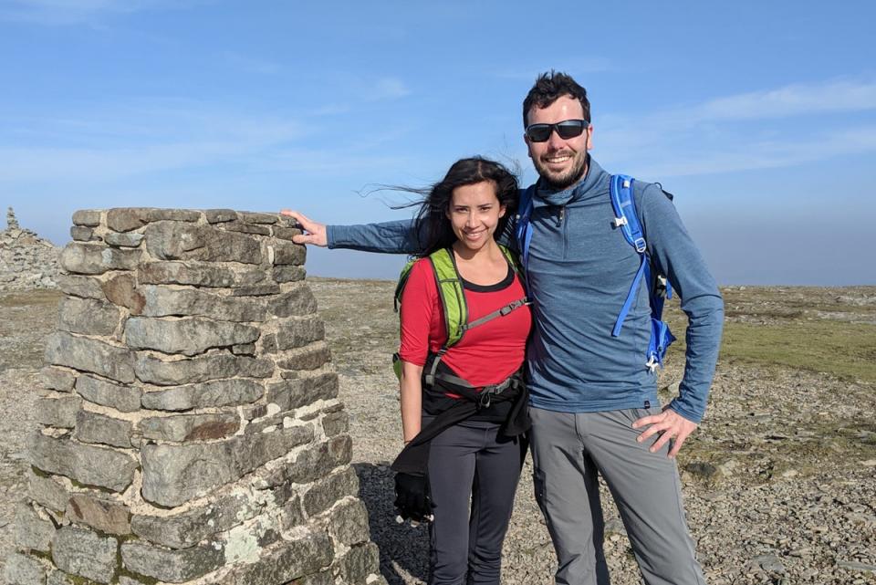 Kia Abdullah and her husband in the Yorkshire Dales (Kia Abdullah)