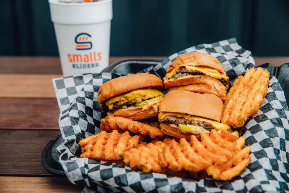 Smalls serves one thing, cheeseburger sliders, and that is it. That allows for a focus on training and serving as quickly as possible and as friendly as possible.