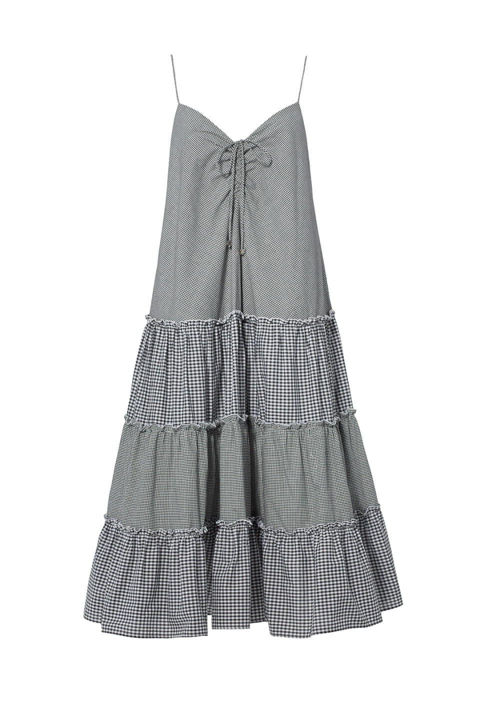 2) Gingham Sweetheart Midi Dress