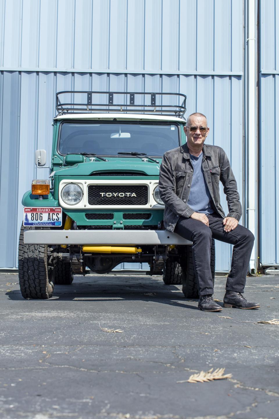 Also on auction is Hanks's 1980 Toyota FJ40 Land Cruiser, among other vehicles.