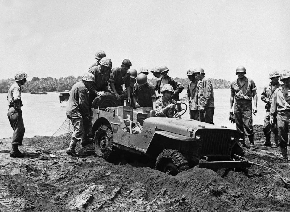 US Marines World War II WWII jeep Pacific Bougainville