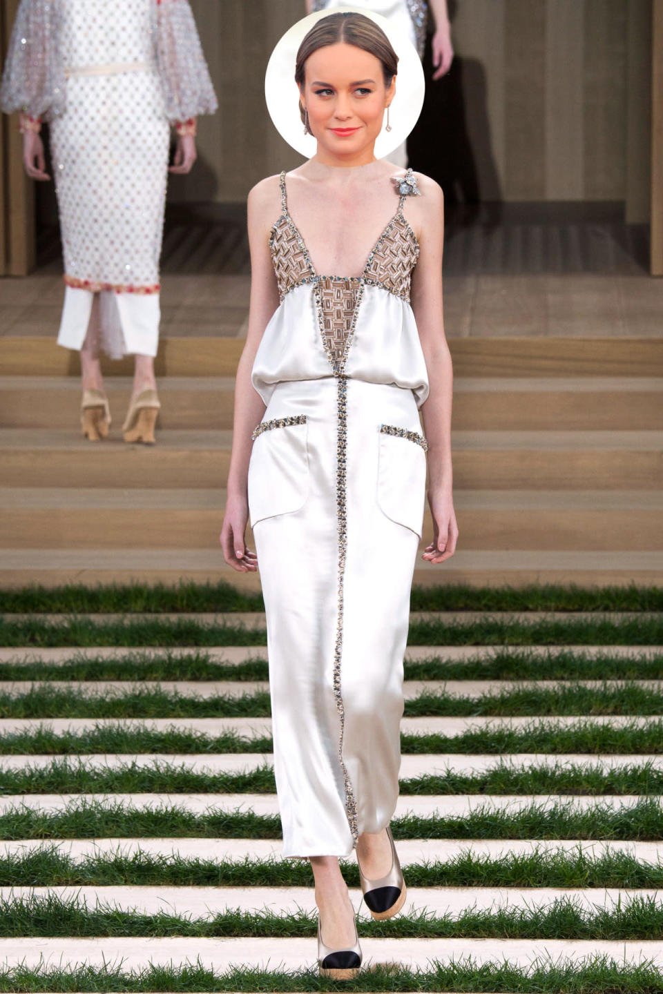 <p>The lead-actress favorite may have worn custom Calvin Klein at the Golden Globes and Atelier Versace at the SAGs, but we’re hoping she arrives in this youthful yet sophisticated Chanel Couture number for her big night.</p>