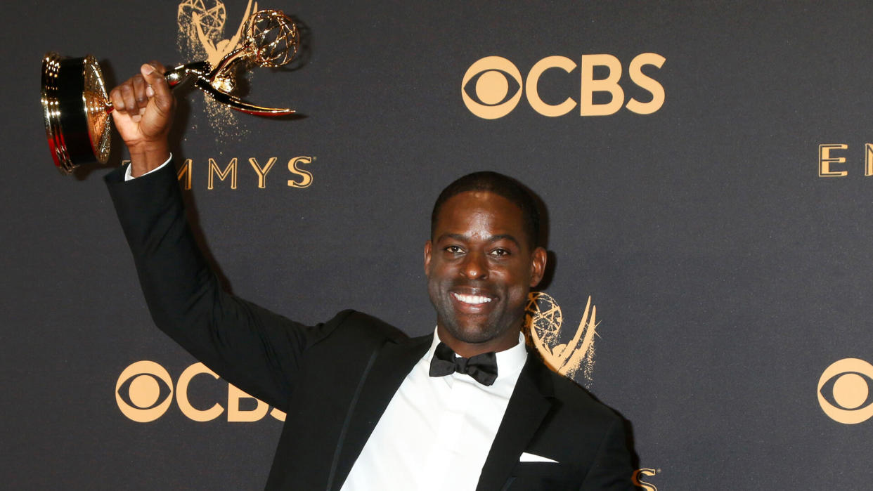 OS ANGELES - SEP 17: Sterling K Brown at the 69th Primetime Emmy Awards - Press Room at the JW Marriott Gold Ballroom on September 17, 2017 in Los Angeles, CA.