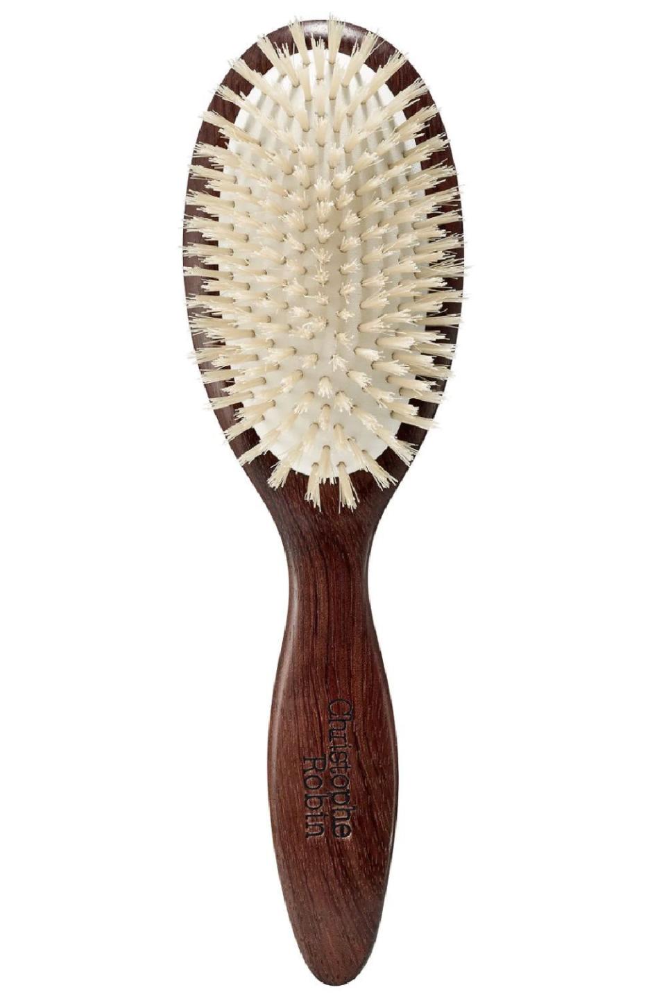 7) Christophe Robin Boar-Bristle Detangling Hairbrush