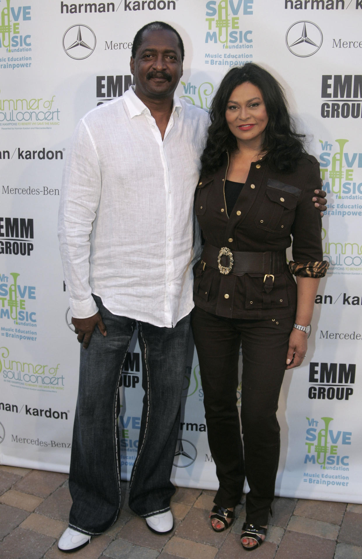 Matthew Knowles and Tina Knowles arrive at the VH1 Save The Music Foundation Summer of Soul Concert in Watermill, N.Y., Friday, July 18, 2008. (AP Photo/Ed Betz)