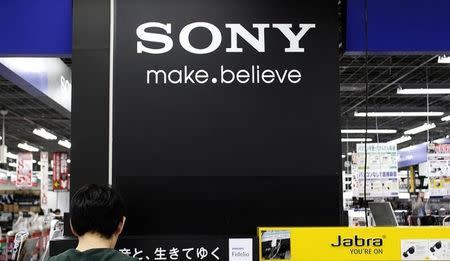 A logo of Sony Corp is pictured at an electronic store in Tokyo May 14, 2014. REUTERS/Toru Hanai/Files