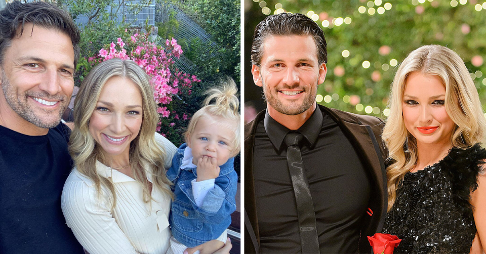 Tim Robards and Anna Heinrich now and then.