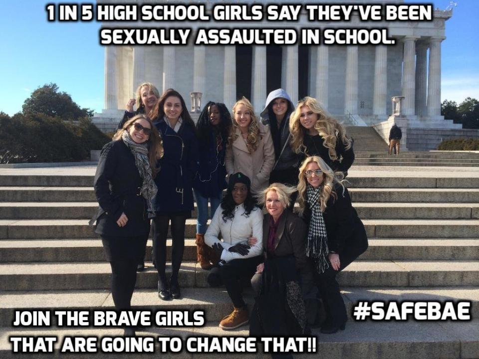 Activists involved with Safe BAE gather for a photo in Washington, D.C., in 2015, when they started the campaign to educate teens about their Title IX rights. (Photo: Safe BAE)