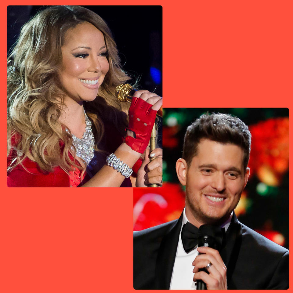 Mariah Carey and Michael Buble are among the top performers on the list. (TODAY Illustration / Getty Images)