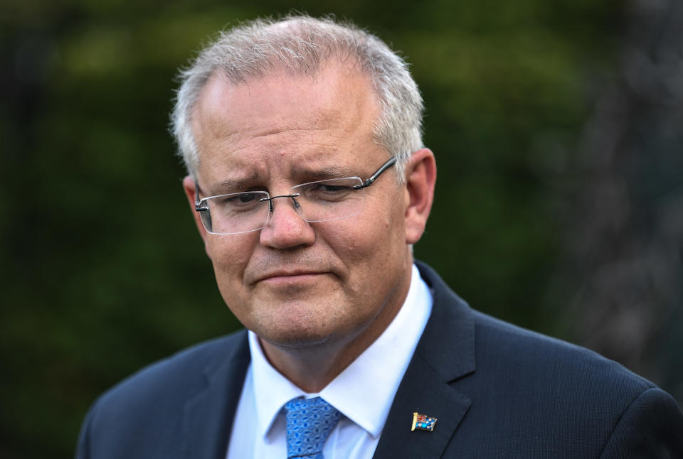 Australian Prime Minister Scott Morrison raised eyebrows with his dismissive response to the Pamela Anderson's request. Photo: Getty Images