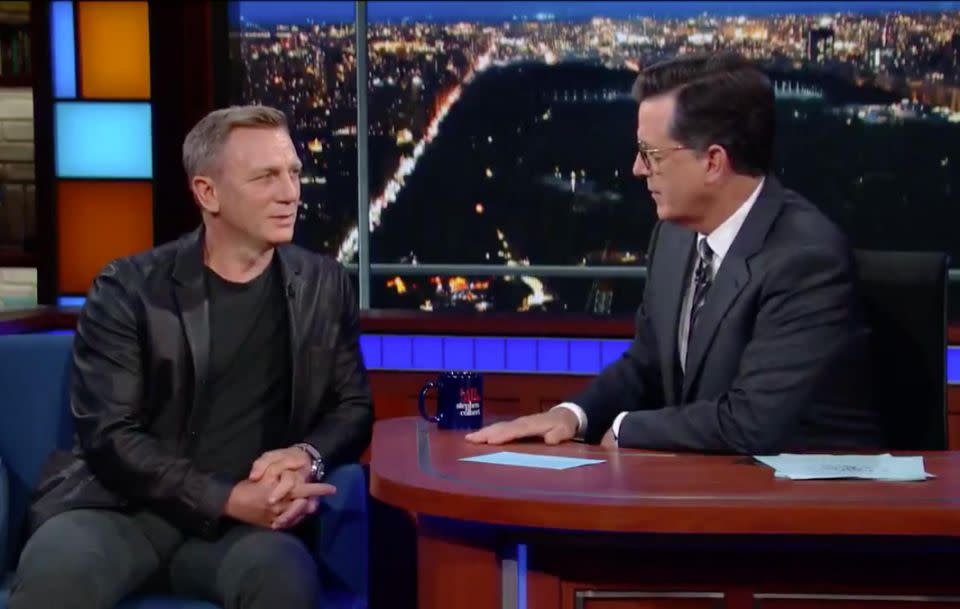 The actor revealed the good news on The Late Show with Stephen Colbert. Source: The Late Show with Stephen Colbert