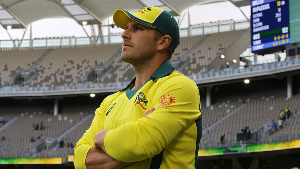 Finch’s men were given a hiding by the Proteas in Perth. Pic: Getty