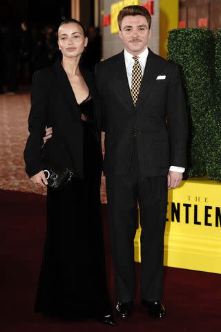 <p>Aaron Chown/PA Images via Getty</p> Rocco Ritchie and Olivia Monjardin at London premiere of 'The Gentleman'