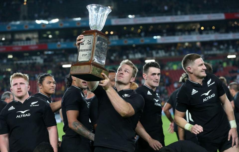 Sam Cane responded to the critics to lead the All Blacks to victory  (AFP via Getty Images)