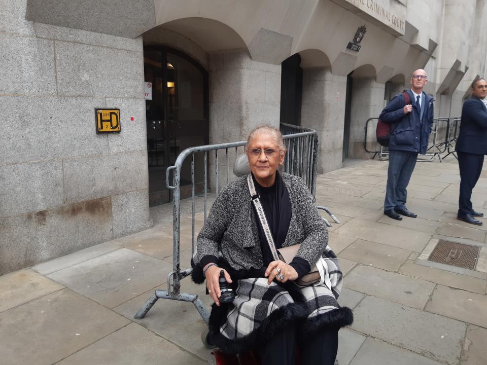 Sabina Rizvi's mother Iffat Rizvi following the inquest at the Old Bailey (Helen William/PA)