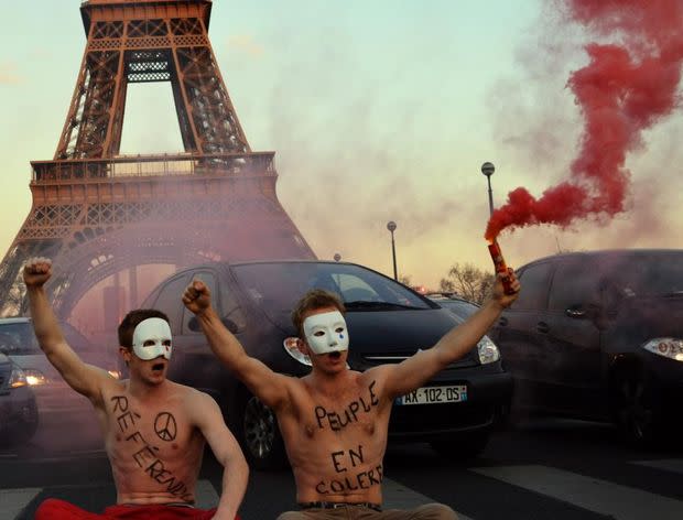 The World's Most Homoerotic Homophobes Are Now Mounting a Giant Pole in Tiny Pink Shorts