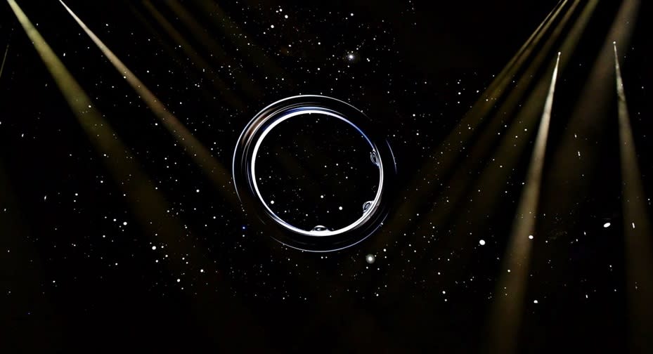 an image of the Samsung Galaxy Ring, which looks set to be the headline-grabbing product of the next Galaxy Unpacked