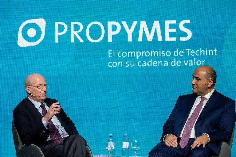 Paolo Rocca, presidente de Grupo Techint, y Juan Manzur, Jefe de Gabinete