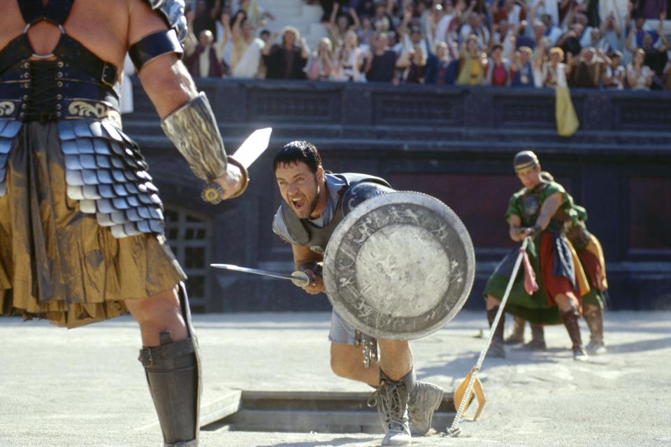 Russell Crowe starred in Ridley Scott's swords and sandals epic Gladiator in 2000, but won't return for the sequel. (Alamy)