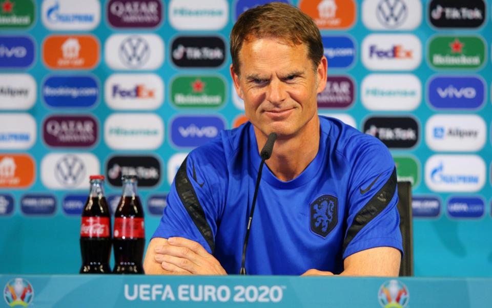 Netherlands boss Frank de Boer speaks to the media - REUTERS