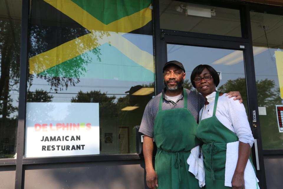 Owners of Delphine's Jamaican Restaurant in Warren, Delphine Drake and her son, Tony Williams.