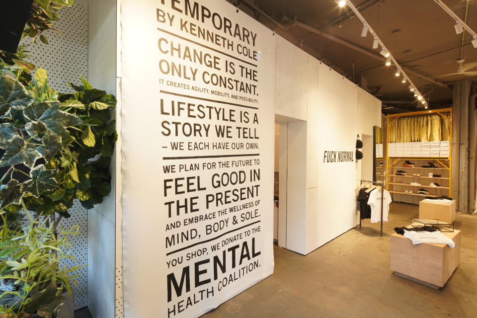 Inside Kenneth Cole’s ‘Temporary’ pop-up.