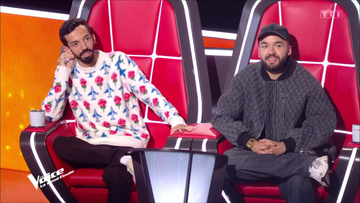 Bigflo et Oli, ici lors du prime de samedi 27 mai de « The Voice », sur TF1.