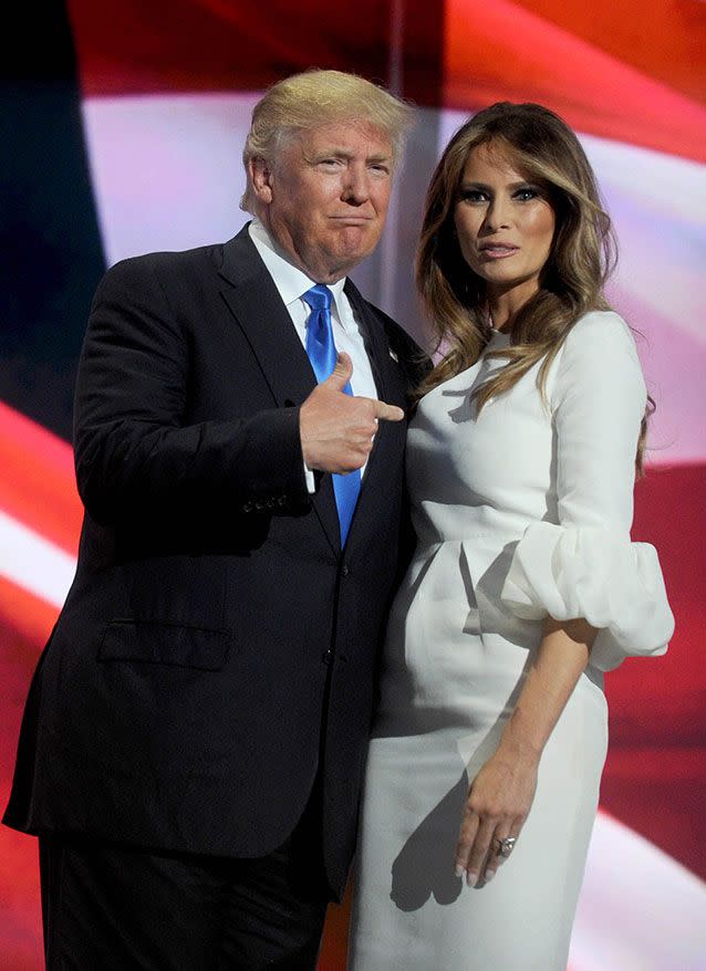 Donald Trump and Melania Trump. Source: PA