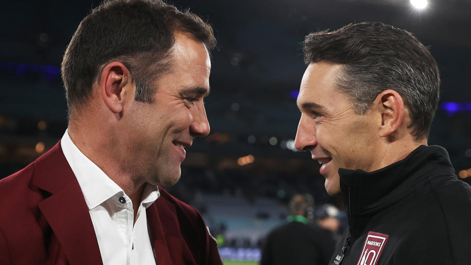 Cameron Smith and Queensland coach Billy Slater.