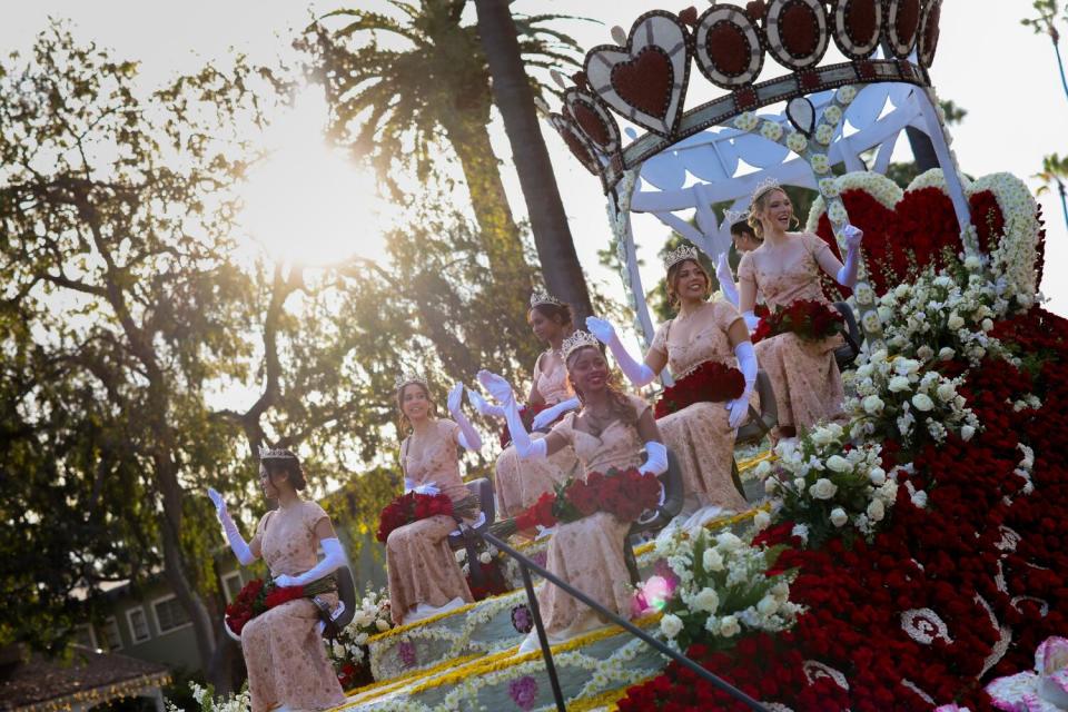 The Rose Queen and Rose Court.