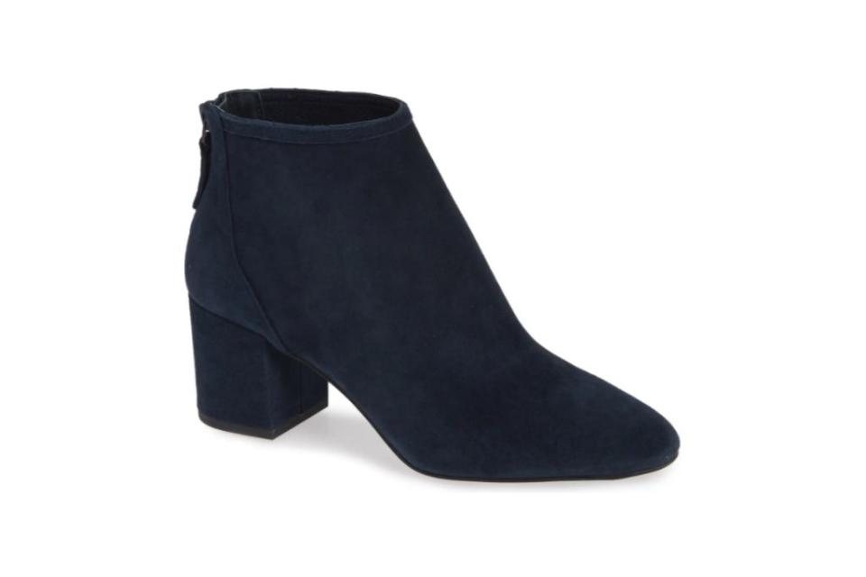 cecelia new york, nolton bootie, navy blue boots