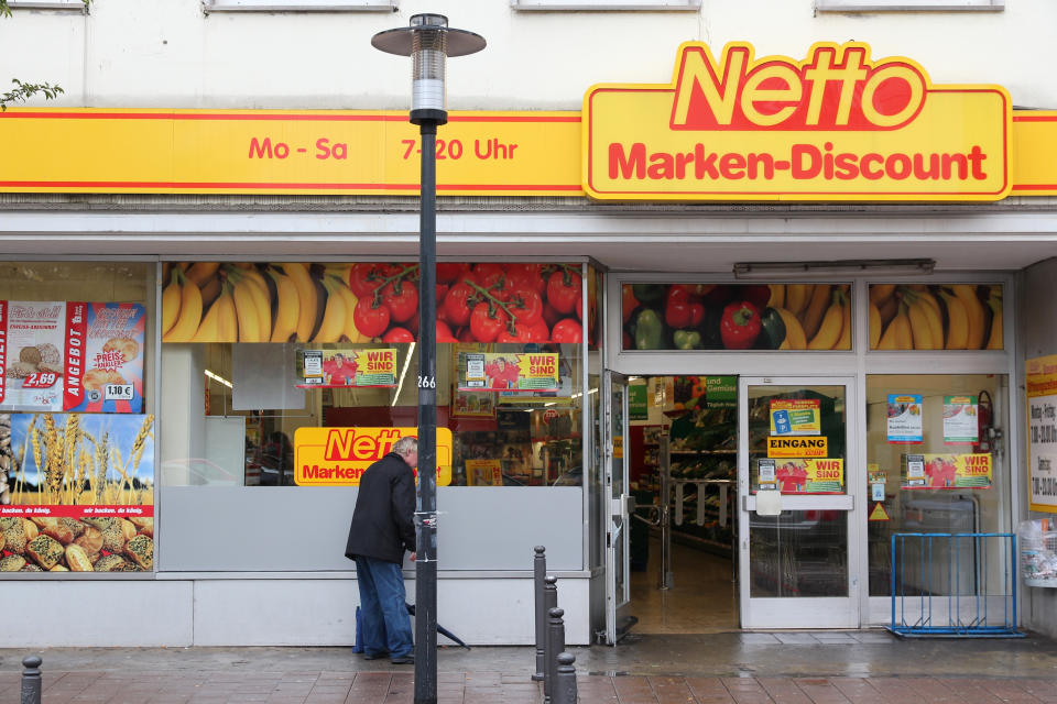 Netto Marken-Discount betrieb 2021 4281 Filialen und war damit der nach Filialen größte Discounter Deutschlands (Bild: Getty).
