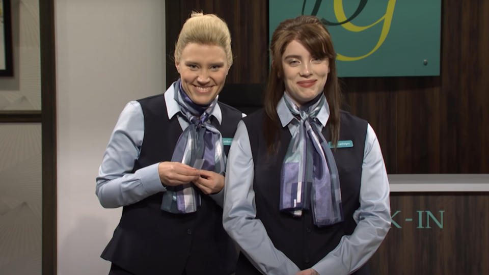 Kate McKinnon and Billie Eilish on SNL