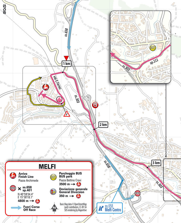 Details of stage 3 of the Giro d'Italia