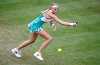 Tennis - WTA Premier - Aegon Classic - Edgbaston Priory Club, Birmingham, Britain - June 23, 2017 France's Kristina Mladenovic in action during her quarter final match against Czech Republic's Petra Kvitova Action Images via Reuters/Peter Cziborra