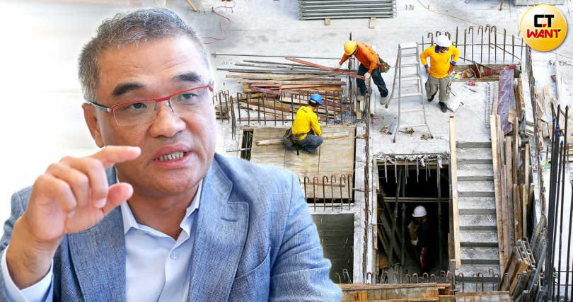海悅國際總經理王俊傑表示，央行限制購地後必須在18個月內動工興建，所以造成一窩蜂搶工搶料的問題。（圖／黃耀徵、黃鵬杰攝）