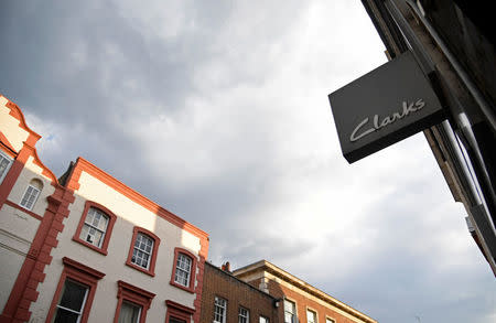 A Clarks shoe shop is seen in west London, Britain, May 21, 2018. REUTERS/Toby Melville