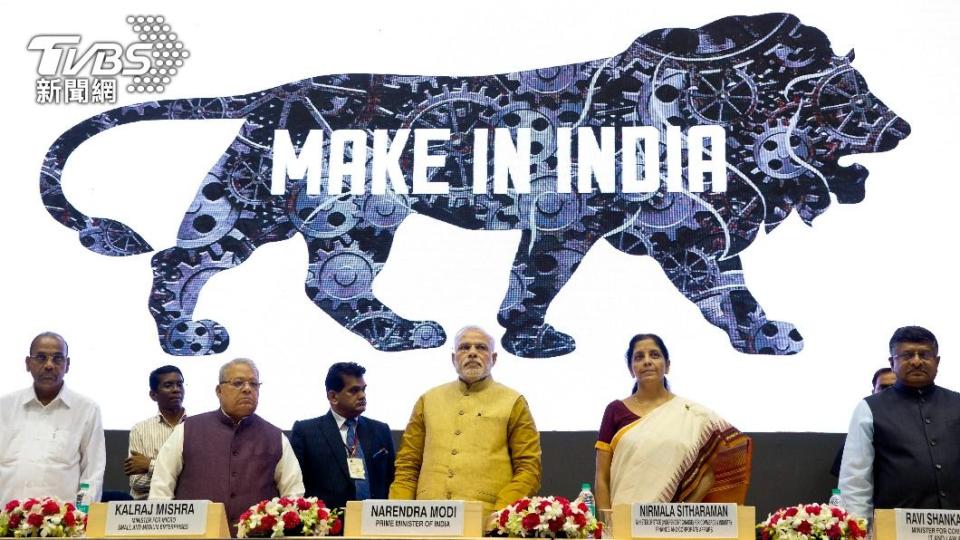 印度總理莫迪力推「本土製造」經濟改革，強化自家經濟發展。（圖/達志影像美聯社）