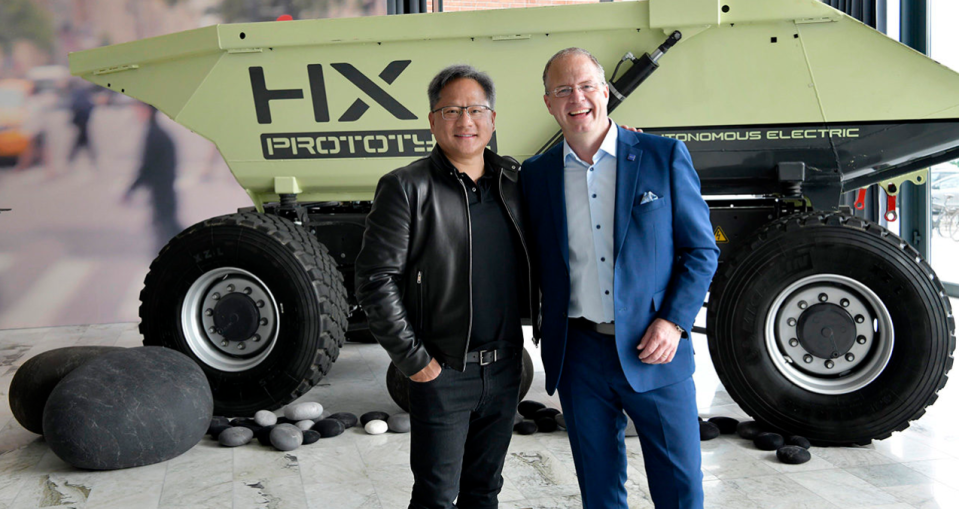 Jensen Huang, founder and CEO of NVIDIA, and Martin Lundstedt, president and CEO of the Volvo Group