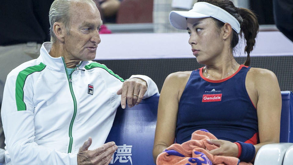 Peter McNamara and Wang Qiang in 2018.  (Photo by Xinyu Cui/Getty Images)