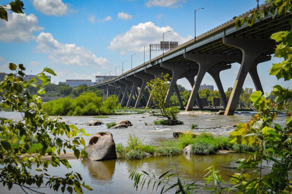 You can go whitewater rafting through Richmond along the James River.