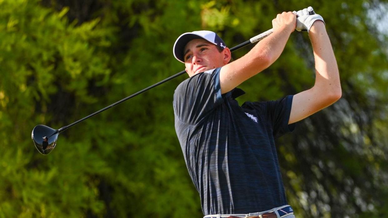 University of North Florida junior Nick Gabrelcik will defend his individual ASUN title beginning on Tuesday at the Robert Trent Jones Golf Trail Magnolia Groves Crossing Course in Mobile, Ala.