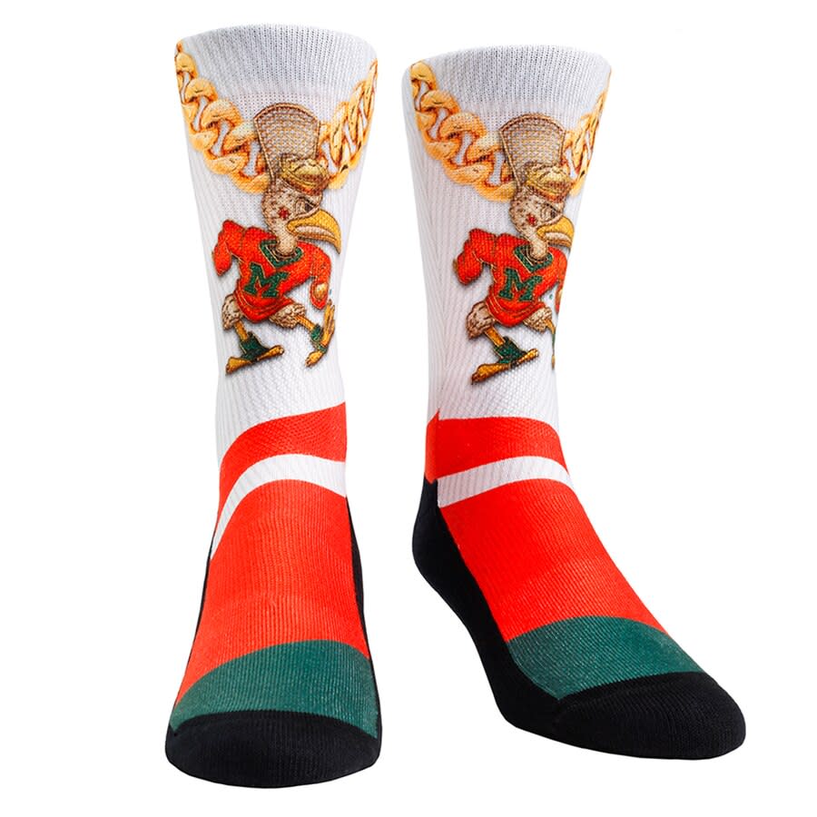 Miami Hurricanes Turnover Chain Crew Socks