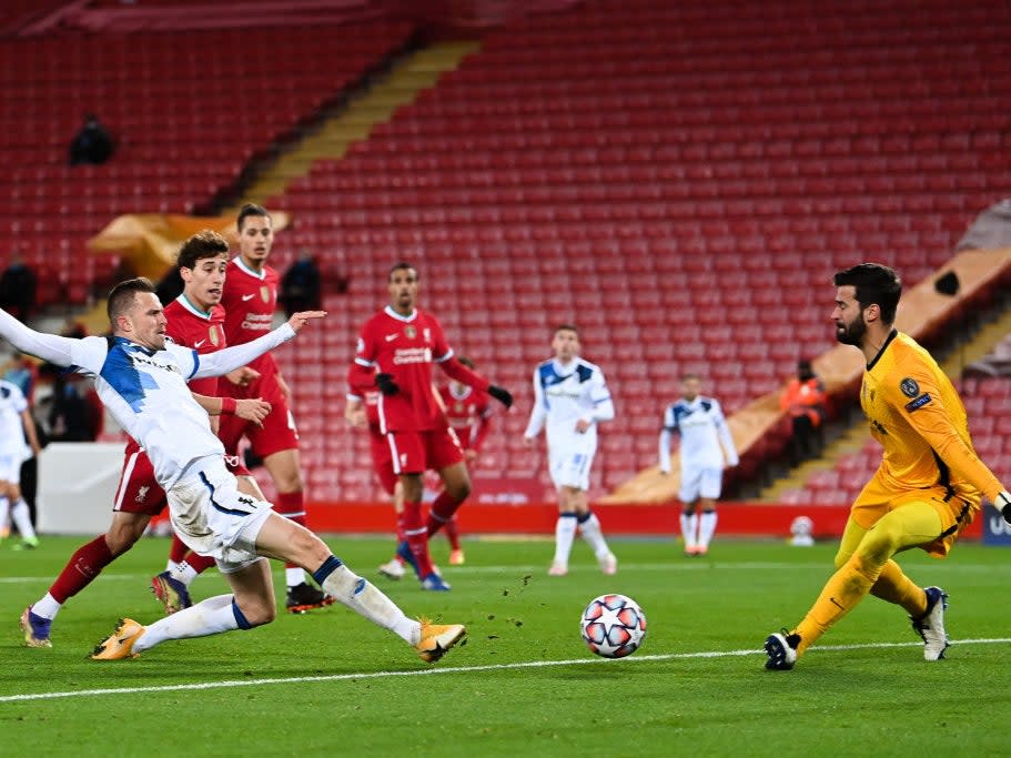 Josip Ilicic of Atalanta scores (Getty)