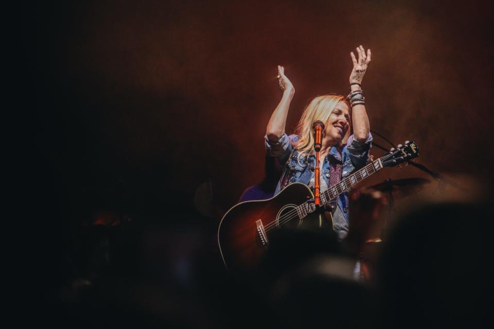 Sheryl Crow performs during the 2021 Roots N Blues festival at Stephens Lake Park.