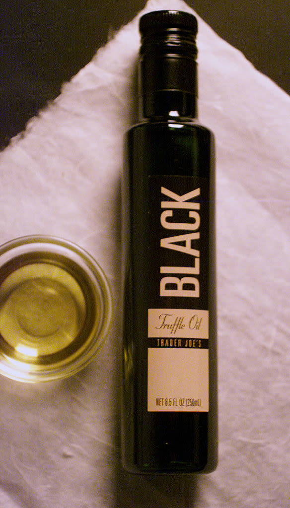 A bottle of black truffle oil