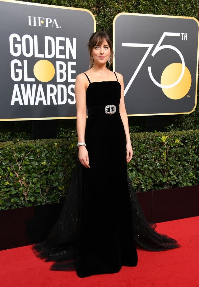 Dakota Johnson at the 75th Golden Globe Awards