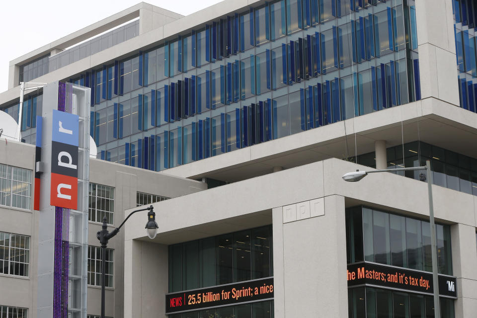 The new headquarters for National Public Radio (NPR) on North Capitol Street in Washington, Monday, April 15, 2013. NPR moved to a new headquarters facility with all digital equipment in Washington and is leaving its analog radio gear behind. The public radio network began broadcasting Saturday from its new home nine blocks north of the Capitol. NPR is consolidating its staff in one massive building after being spread across several sites for years. (AP Photo/Charles Dharapak)