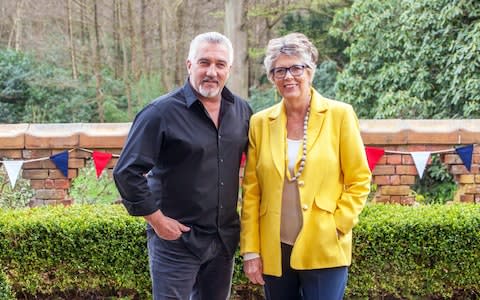 Paul Hollywod and Prue Leith in the grounds of Welford Park - Credit: Channel 4/Love Productions
