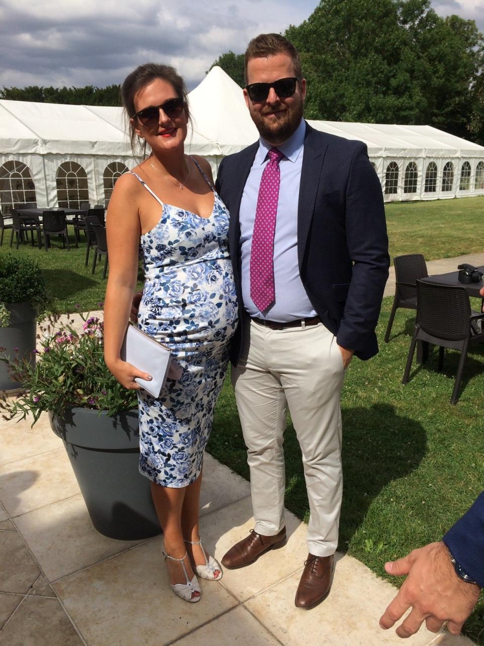 Alice pictured pregnant with VeraAlice and Dave Bailey